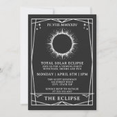 Invitation Total Solaire Eclipse 2024 Tarot Viewing Party (Devant)