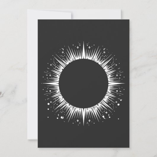 Invitation Total Solaire Eclipse 2024 Tarot Viewing Party (Dos)
