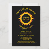 Invitation Total Solaire Eclipse Avril 2024 Viewing Party (Devant)