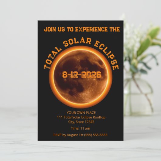 Invitation Total Solar Eclipse 2026 (Debout devant)