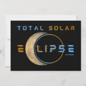INVITATION TOTAL SOLAR ECLIPSE 8 AVRIL 2024 SYSTÈME SOLAIRE (Devant)