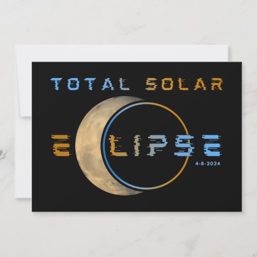 INVITATION TOTAL SOLAR ECLIPSE 8 AVRIL 2024 SYSTÈME SOLAIRE (Devant)