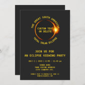 Invitation Total Solar Eclipse Party 7.2.2019 Amérique du Sud (Devant / Derrière)