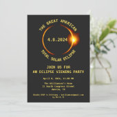 Invitation Total Solar Eclipse Viewing Party 4/8/2024 USA (Debout devant)