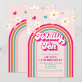 Invitation Totalement Dix Anniversaire 10 ans (Devant / Derrière)