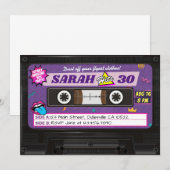 Invitation Totalement génial 90s Cassette Anniversaire Invita (Devant / Derrière)