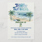 Invitation Totally Two-buillar, Surf 2nd Birthday (Devant)