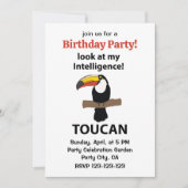 Invitation Toucan Oiseau Tropical Anniversaire Drôle (Devant)