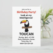 Invitation Toucan Oiseau Tropical Anniversaire Drôle (Debout devant)