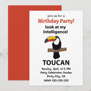 Invitation Toucan Oiseau Tropical Anniversaire Drôle