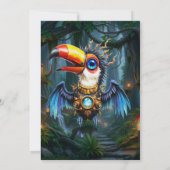 Invitation Toucan Steampunk au Clair de Lune. (Dos)