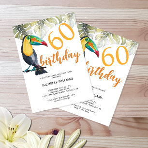 Invitation Toucan Tropical Artisitique Fête Aquarelle
