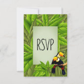 Invitation Toucans de la Jungle RSVP avec Choix de Plat (Dos)