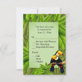 Invitation Toucans RSVP avec sélection d'entrée (Devant)