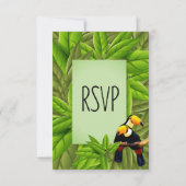 Invitation Toucans RSVP avec sélection d'entrée (Dos)