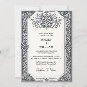 Invitation Touch Celtic Nordic Medieval Scroll Viking Mariage (Devant)