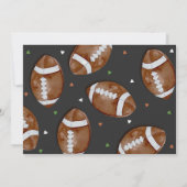 Invitation Touch Football Anniversaire Photo (Dos)