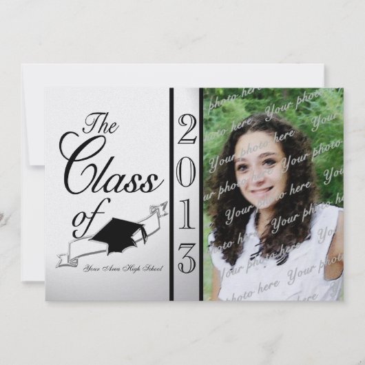 Invitation Touch of Class Graduation 2013 Noir (Devant)