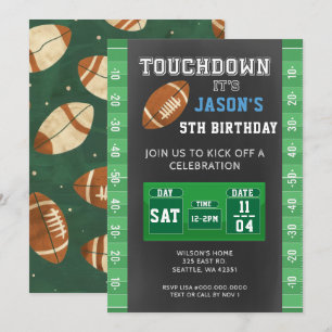 Invitation Touchdown Boy Football