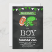 Invitation Touchdown C'est un Garçon Baby Shower (Devant)