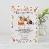 Invitation Touchdown c'est une couche Baby shower Citrouille  (Debout devant)