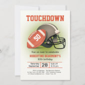 Invitation Touchdown Cinquante Football Vintage 50e anniversa (Devant)