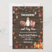 Invitation Touchdown et minuscules orteils Football Baby show (Devant)