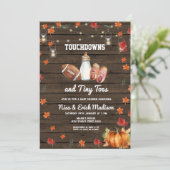 Invitation Touchdown et minuscules orteils Football Baby show (Debout devant)