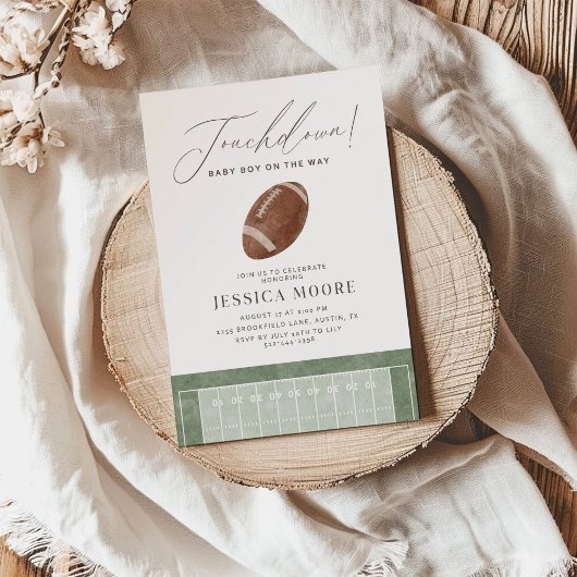 Invitation Touchdown Football Theme Baby Shower