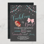 Invitation Touchdown ou Bows Genre Revevedette Party (Devant / Derrière)