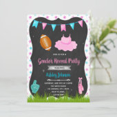 Invitation Touchdown ou tutu genre révéler l'invitation (Debout devant)