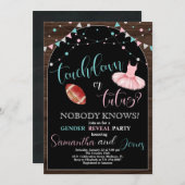 Invitation Touchdown ou Tutus Genre Reveval Party (Devant / Derrière)