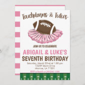 Invitation Touchdown's and Tutu's Birthday (Devant / Derrière)