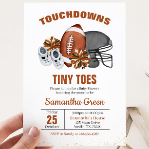 Invitation Touchdowns et Baby shower des orteils minuscules