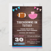 Invitation Touchdowns ou Tutus Genre Reveal Party (Devant)
