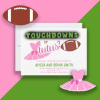 Touchdowns Tutus Bébé Révélation du Sexe