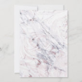 Invitation Touche de Fête des mariées en marbre gris-blanc Ro (Dos)