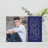 Invitation Touche de la classe ÉDITABLE COULEUR Graduation Ph (Debout devant)