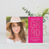 Invitation Touche de la classe ÉDITABLE COULEUR Graduation Ph (Debout devant)