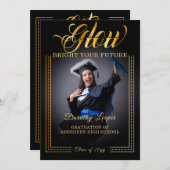 Invitation Touche dorée Illuminez votre avenir (Devant / Derrière)