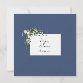 Invitation Touche nautique bleu et blanc de l'élégance (Dos)