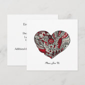 Invitation Touche rouge (Devant / Derrière)