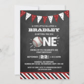 Invitation Toucher Le Grand | Baseball 1er anniversaire (Devant)