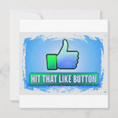 Invitation Touchez ce bouton Like (Dos)