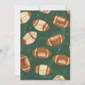 Invitation Touchez son Baby shower de football garçon (Dos)
