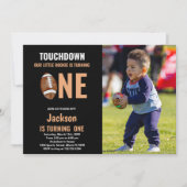 Invitation Touchez Un Anniversaire De Football Avec Photo (Devant)