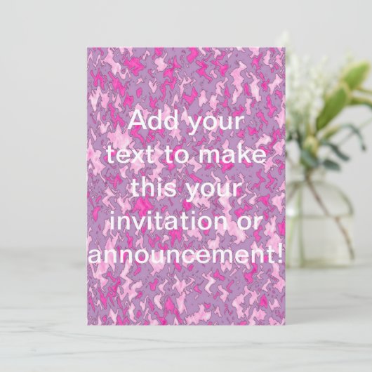 Invitation Tough Lady Camo (Debout devant)