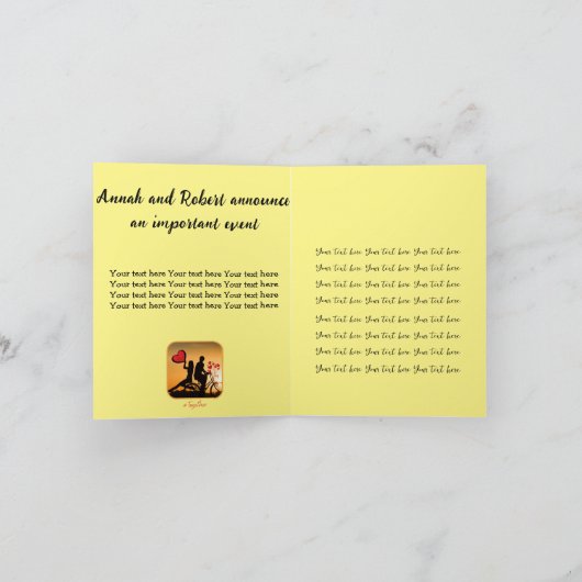 Invitation Toujours Amour Romantique (Intérieur)