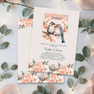Invitation Toujours amoureux Fleurs Amoureux Couple Shower