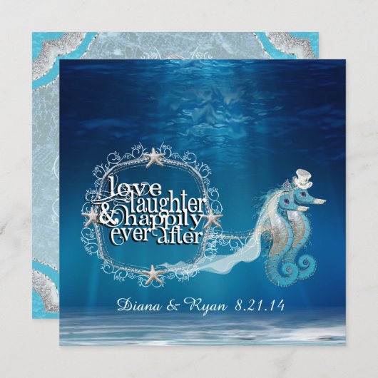 Invitation Toujours après l'invitation des hippocampes (Devant / Derrière)